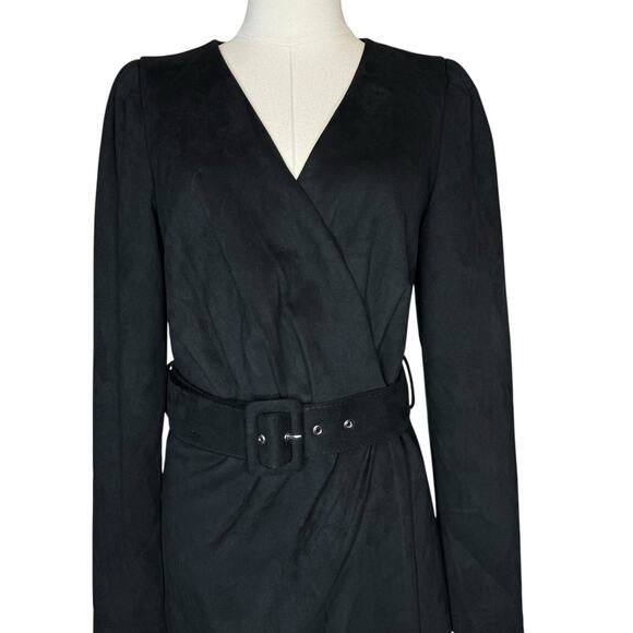 Jason Wu Faux Suede Wrap Dress - Picture 2 of 7